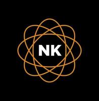 NK brand mane initial letters monogram. NK monogram vector