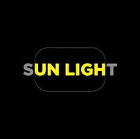 Sun Light lettering typography icon. Sun light typography. vector