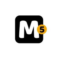 M5 brand letters icon. M5 vector monogram.