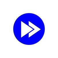 video music interface forward icon. forward symbol on blue color. vector