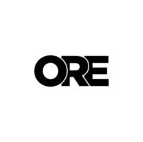 ORE typography icon. ORE brand name lettering monogram. vector