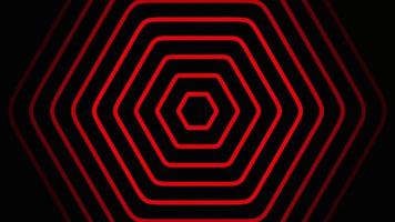 Seamless futuristic tunnel with neon glowing triangles. Abstract loop sci-fi motion graphic. Neon glowing technology background video