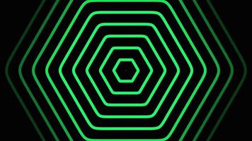 Seamless futuristic tunnel with neon glowing triangles. Abstract loop sci-fi motion graphic. Neon glowing technology background video