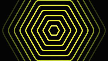 Seamless futuristic tunnel with neon glowing triangles. Abstract loop sci-fi motion graphic. Neon glowing technology background video