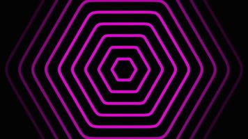 Seamless futuristic tunnel with neon glowing triangles. Abstract loop sci-fi motion graphic. Neon glowing technology background video