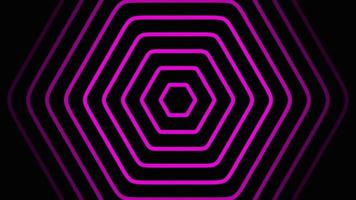 Seamless futuristic tunnel with neon glowing triangles. Abstract loop sci-fi motion graphic. Neon glowing technology background video