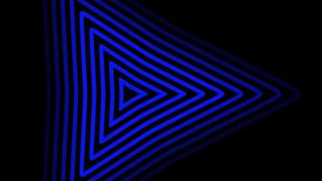 Seamless futuristic tunnel with neon glowing triangles. Abstract loop sci-fi motion graphic. Neon glowing technology background video