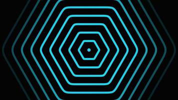 Seamless futuristic tunnel with neon glowing triangles. Abstract loop sci-fi motion graphic. Neon glowing technology background video