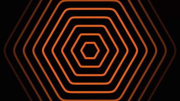 Seamless futuristic tunnel with neon glowing triangles. Abstract loop sci-fi motion graphic. Neon glowing technology background video