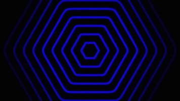 Seamless futuristic tunnel with neon glowing triangles. Abstract loop sci-fi motion graphic. Neon glowing technology background video