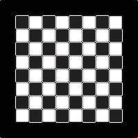 Embossed Chess Board design on black background vector