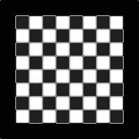 Embossed Chess Board design on black background vector