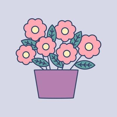 beautiful flowers in the vase
