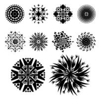 Abstract pattern shapes, Mandala. vector