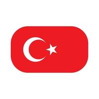 Turkey flag icon design. world national flag vector illustration.