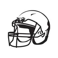 rugby helmet silhouette. American football vector illustration.