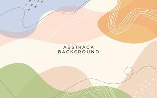 Stylish background with organic abstract shapes in pastel colors vector