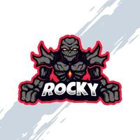 Stone Rocky Giant Monster Mascot vector