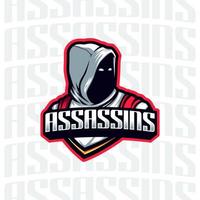 White Hoodie Assassins Brotherhood Mascot vector