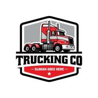 big rig truck illustration logo vector