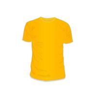 empty Yellow T-Shirt  vector template