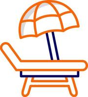 Beach Chair Vector Icon