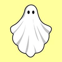 Ghost vector in kawaii style. It is suitable for design elements, children's books, story books, and so on.