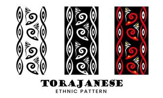 Toraja ethnic batik pattern vector. It is suitable for batik patterns in printing, frames, covers, complementary designs, and others. vector