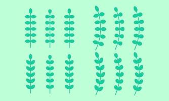 Vector set of plant leaf models. Perfect for education, healthcare, design resources, and other needs.