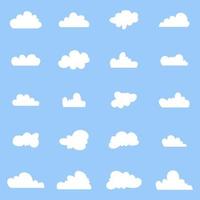 Clouds Collection Set vector