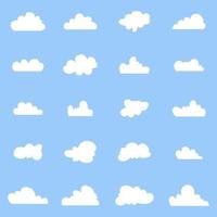 Clouds Collection Set vector