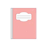 page notebook cartoon vector illustration