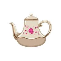 old vintage teapot cartoon vector illustration