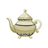 drink vintage teapot cartoon vector illustration