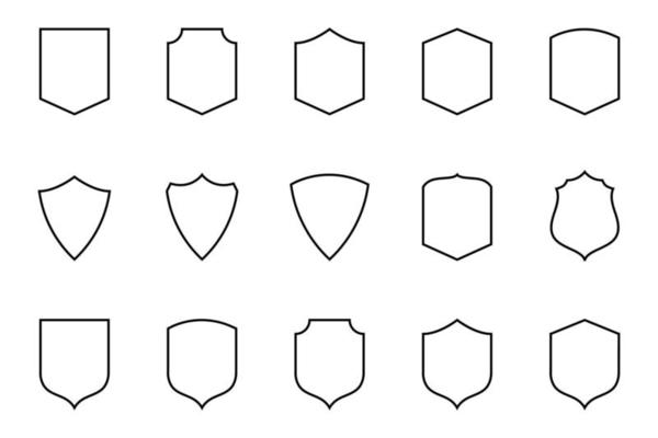 Shield Outline Vector Art, Icons, and Graphics for Free Download