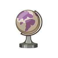 earth globe cartoon vector illustration