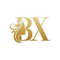 Initial BX face beauty logo design templates vector