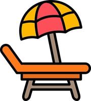 Beach Chair Vector Icon