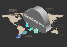 gráficos vector nube informática concepto datos transferir nube símbolo para un red conexiones datos en línea