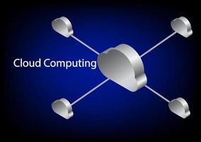 gráficos vector nube informática concepto nube símbolo para un red conexiones datos transferir en línea con azul degradado antecedentes