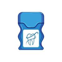 white dental floss cartoon vector illustration