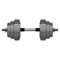 sport dumbbell cartoon vector illustration