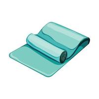 exercise fitness mat cartoon vector illustration