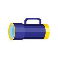 bright flashlight cartoon vector illustration