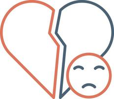 Broken Heart Vector Icon