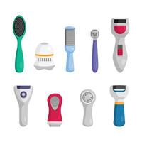 callus remover set cartoon vector illustration