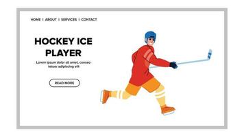 hockey hielo jugador vector