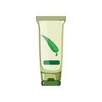 green aloe vera cosmetic cartoon vector illustration