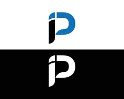 letter IP Logo Symbol Icon Design vector