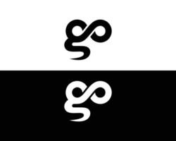 Simple GO letter Logo Design Vector Template.